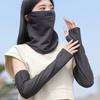 Summer Sun Protection Mask for Men and Women, Full Face and Neck Protection, Integrated Neck Veil, Sports Outdoor Headscarf, Ice Silk Neck Scarf