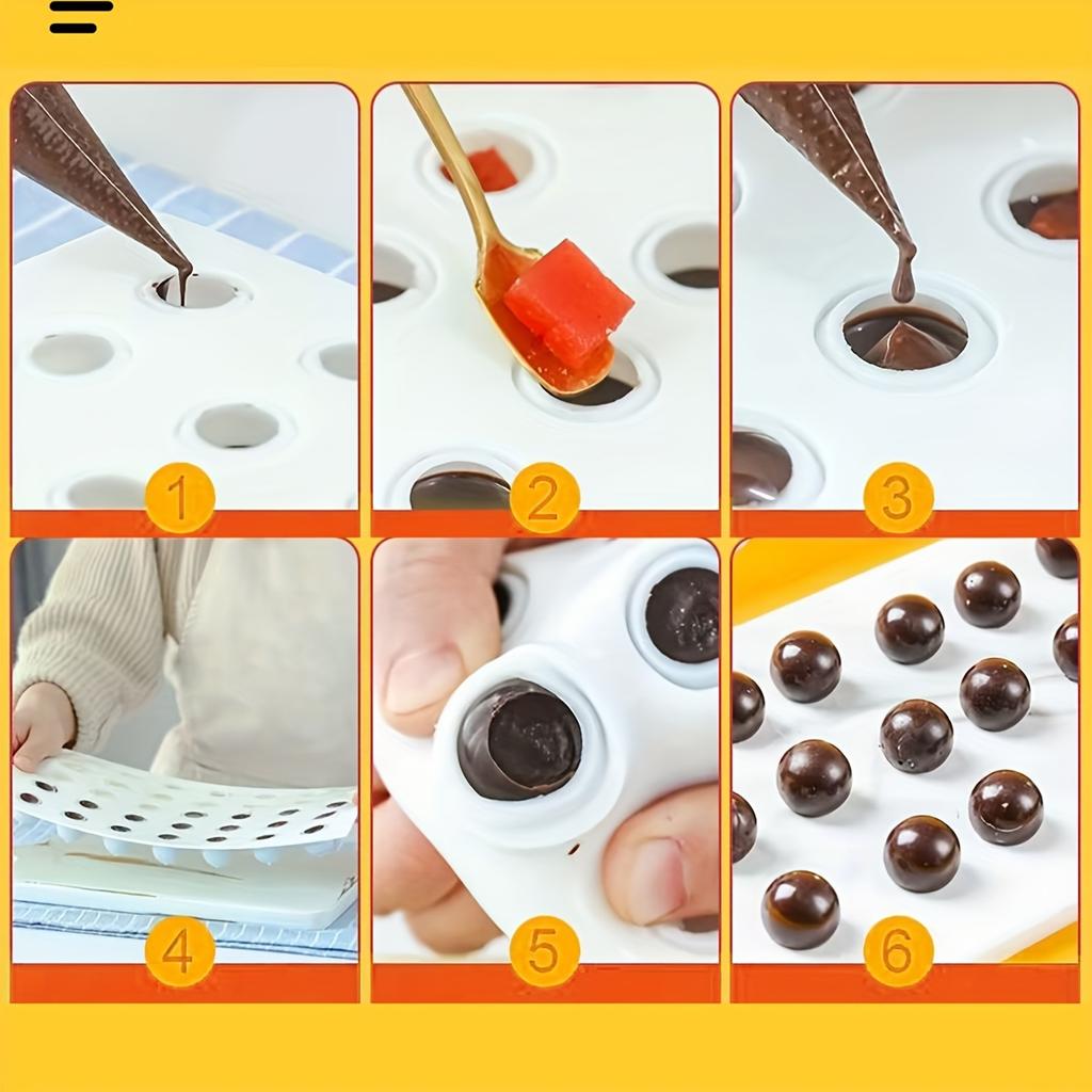 8/15/35 Series Round Silicone Molds, Spherical And Cylindrical Shapes, for Making Layered Lollipops And Coconut French Dessert Mousse Cakes