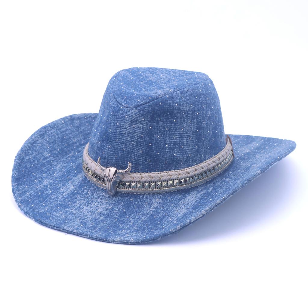 New spring and summer men's and women's peach heart top hard cowboy hat jazz hat ethnic style western cowboy hat