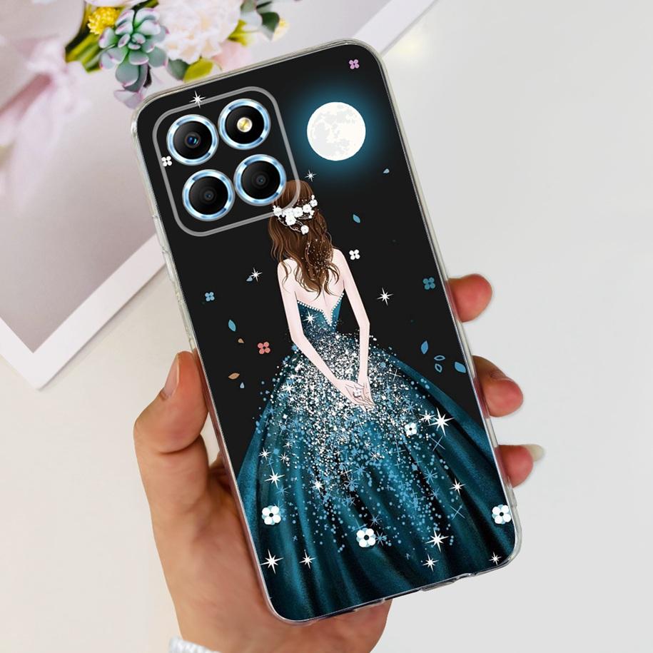 For Honor X6 5G Case VNE-LX1 VNE-LX2 VNE-LX3 Phone Cover Popular Flower Astronaut Soft Funda For Honor X8 TFY-LX1 HonorX8 Bumper