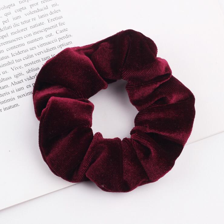 Elegant Velvet Hair Ring Scrunchie Women Girls Elastic Hair Rubber Bands Gum Accessories Tie Hair Rope Ponytail Holder Headdress
