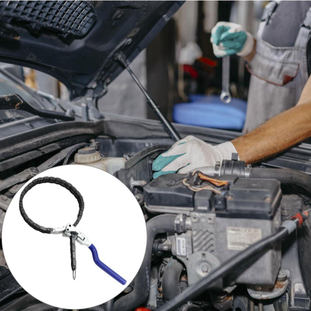 Flexible Chain Chain Filter Wrench Adjustable Grip Oil Filter Removal Tool  Oil Filter Disassembly