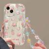 Flower Bracelet Case For VIVO Y19S Y17S Y28S Y03 Y28 Y21 Y19 Y17 Y11 Y20 Y22S Y02S Y76 Y35 Y36 Y50 Y77 Y78 Plus Y33T Y33S Y21S