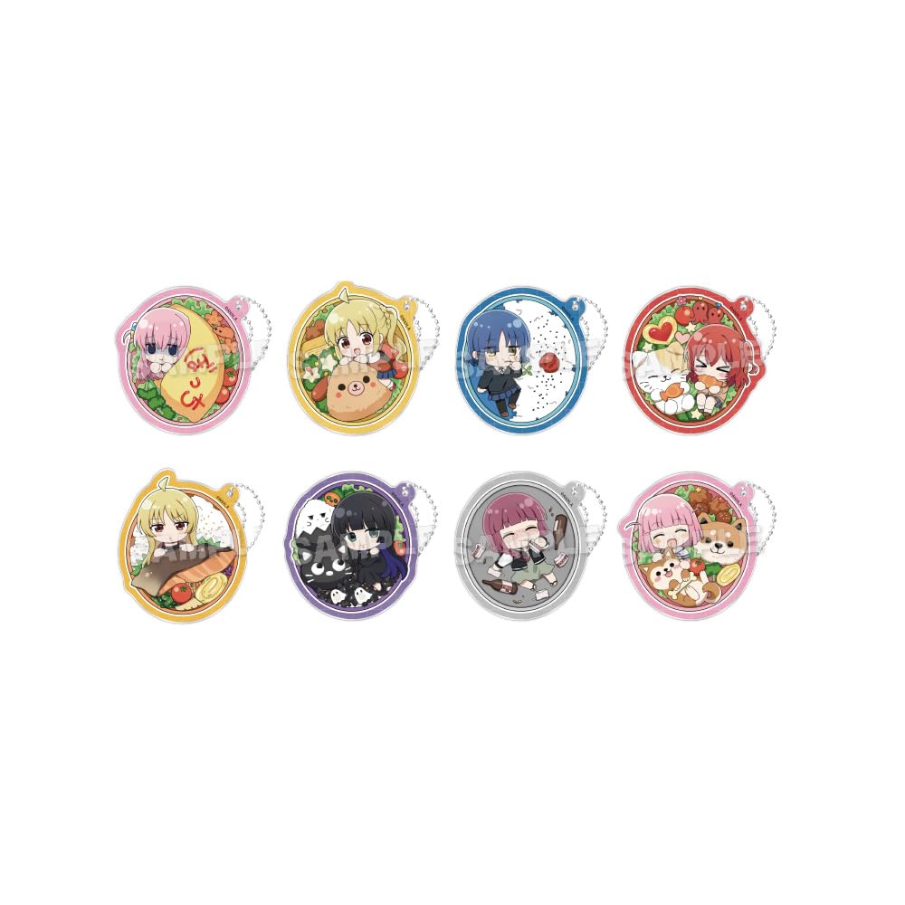 Акриловые брелоки Bocchi the Rock, Версия для ланч-бокса, Коробка из 8 штук