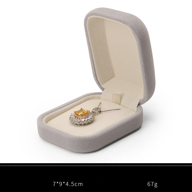 Pendant Display Box Soft Velvet Velvet Jewelry Box Earring Box Exquisite For Daily Storage Travel High-End Gift Packaging