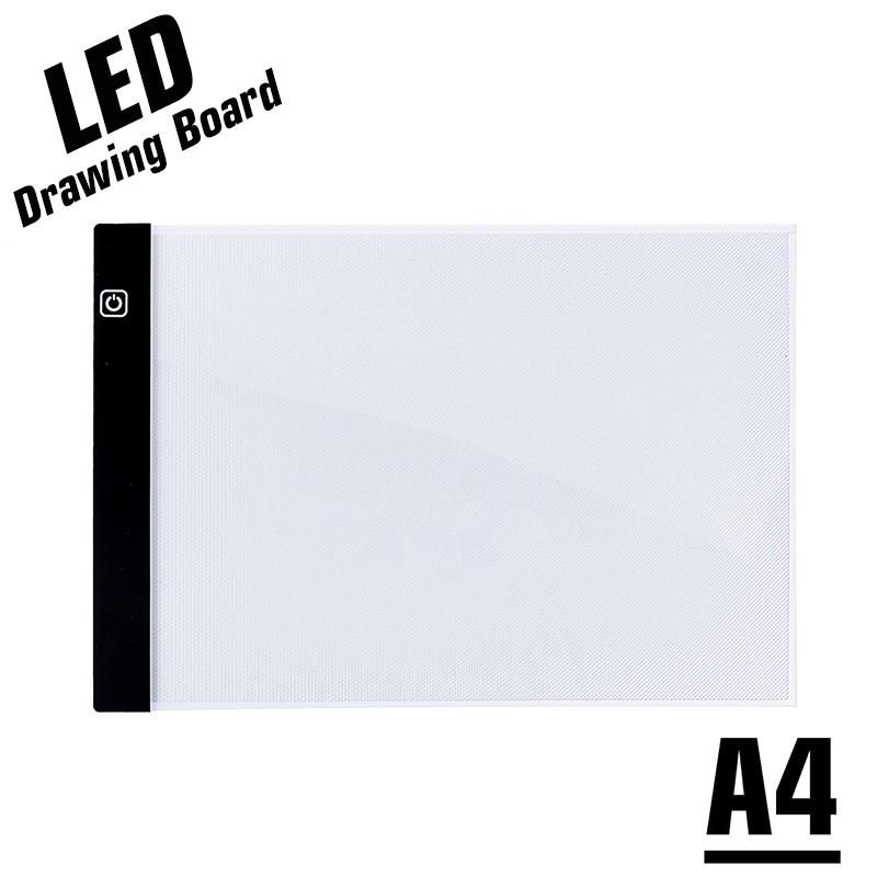 elice Piastra luminosa DIN A4 con supporto / clip, ricaricabile, A4