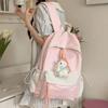 Schoolbag Qingti Milk Green New Korean Version Contrasting Color Plaid Backpack Student Schoolbag Women's Large-capacity Simple Versatile Backpack