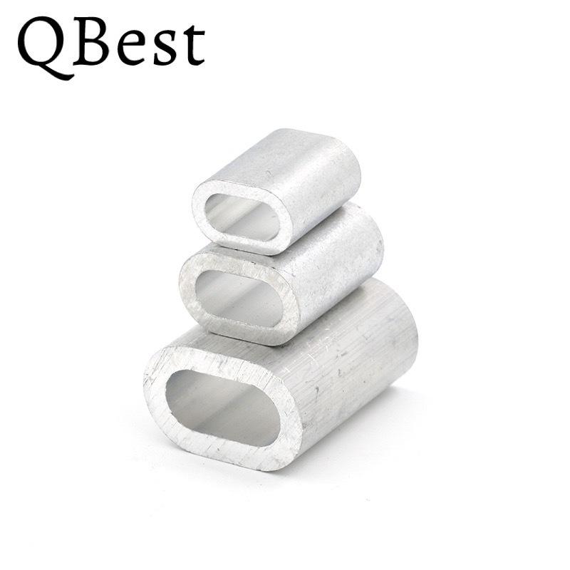 

1000pcs M0.8 M1.2 M1.5 M2 Aluminum Single casing wire rope ferrule cable ties Aluminum Crimping Sleeve Oval Clip Wire Rope Clamp 0.5mmX1000pcs
