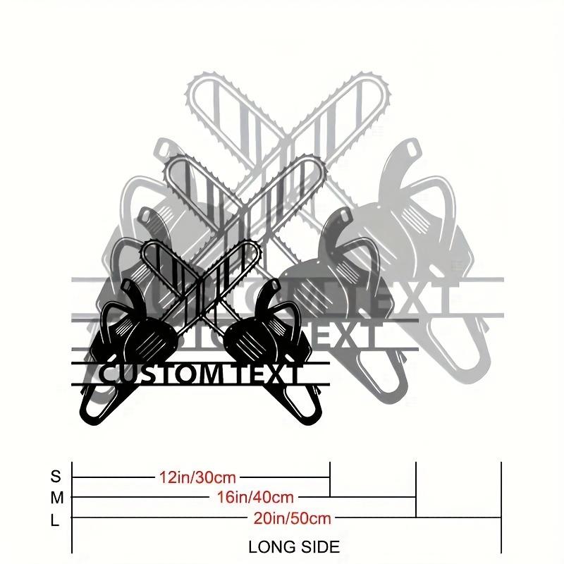 Custom Chainsaw Metal Wall Sculpture, Personalized Forester Name Plate for Den & Home Decor, Easy-Hang Custom Sign, Wall Art