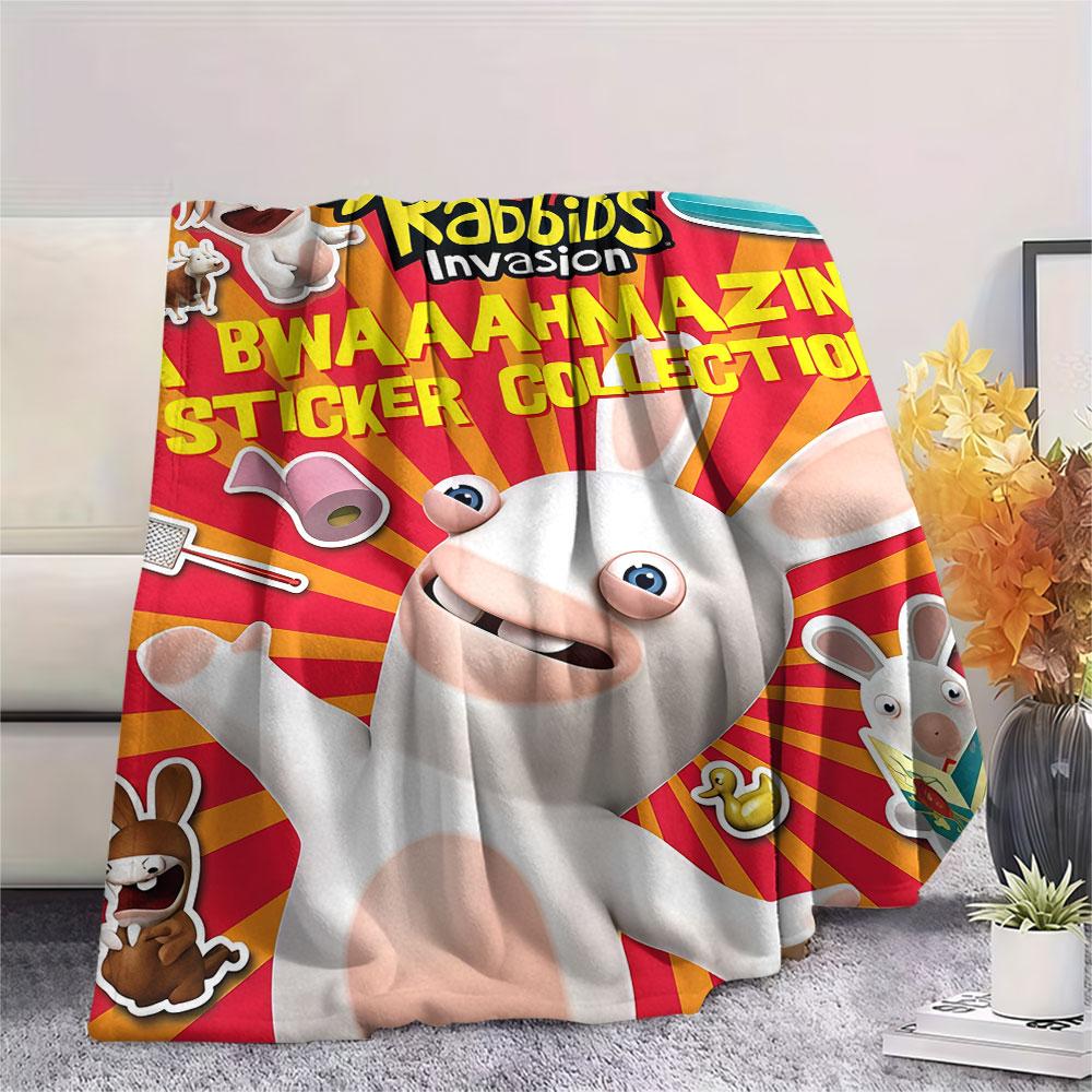 1PC Rabbids Invasion Bliss Blanket, High quality Comfortable for All Seasons, Home Decor, Warmth and Comfort