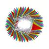 100Pcs Dacron Pennant Banner Triangle Shape Flag Garland New Triangle Flags  Outdoor Decorations