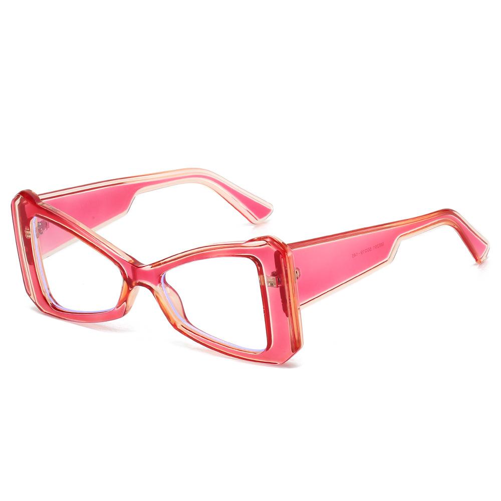 New Fashion Anti Blue Light Cat Eye Glasses Women Personality Street Shooting Colorful Anti Radiation Trendy Men Glasses