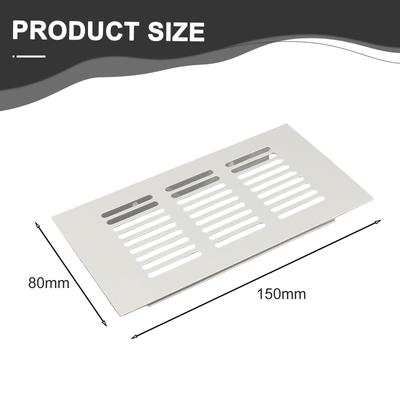 80mm Ventilationsgaller Aluminiumlegering Luftventilgaller Skåp Garderob Ventilationsgaller Skydd Möbler Andningsbart Nät