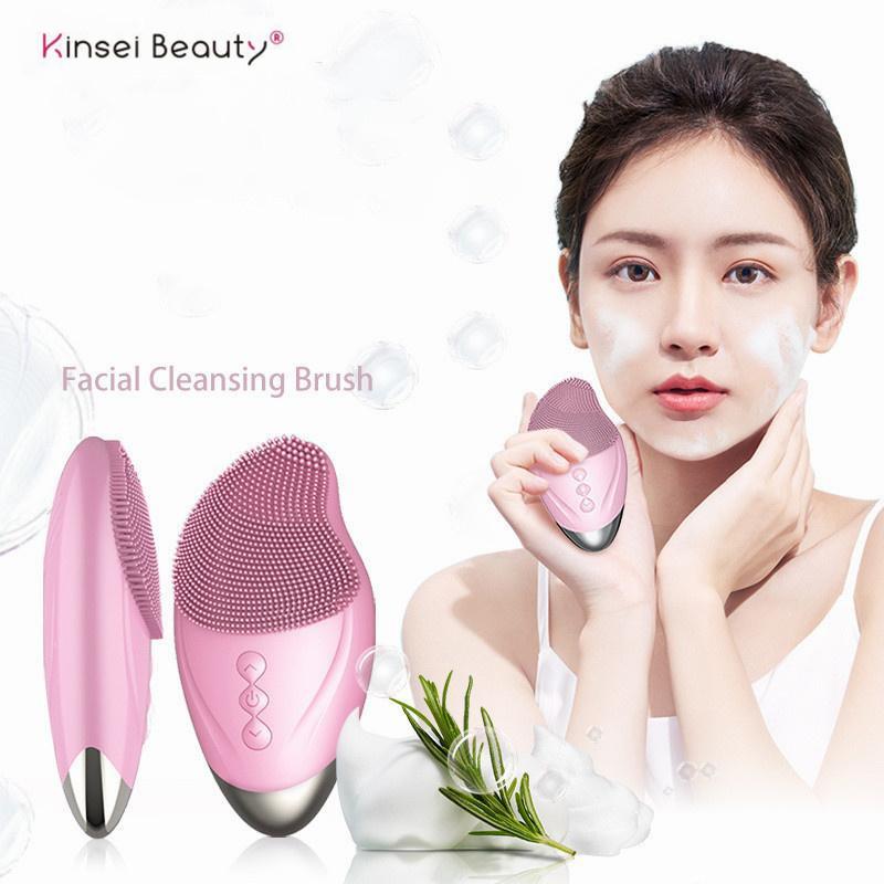 

Электрическая щетка для очищения лица, массажер, вибрационный силиконовый ультразвуковой очиститель для лица, уход за кожей, портативный инструмент для лица