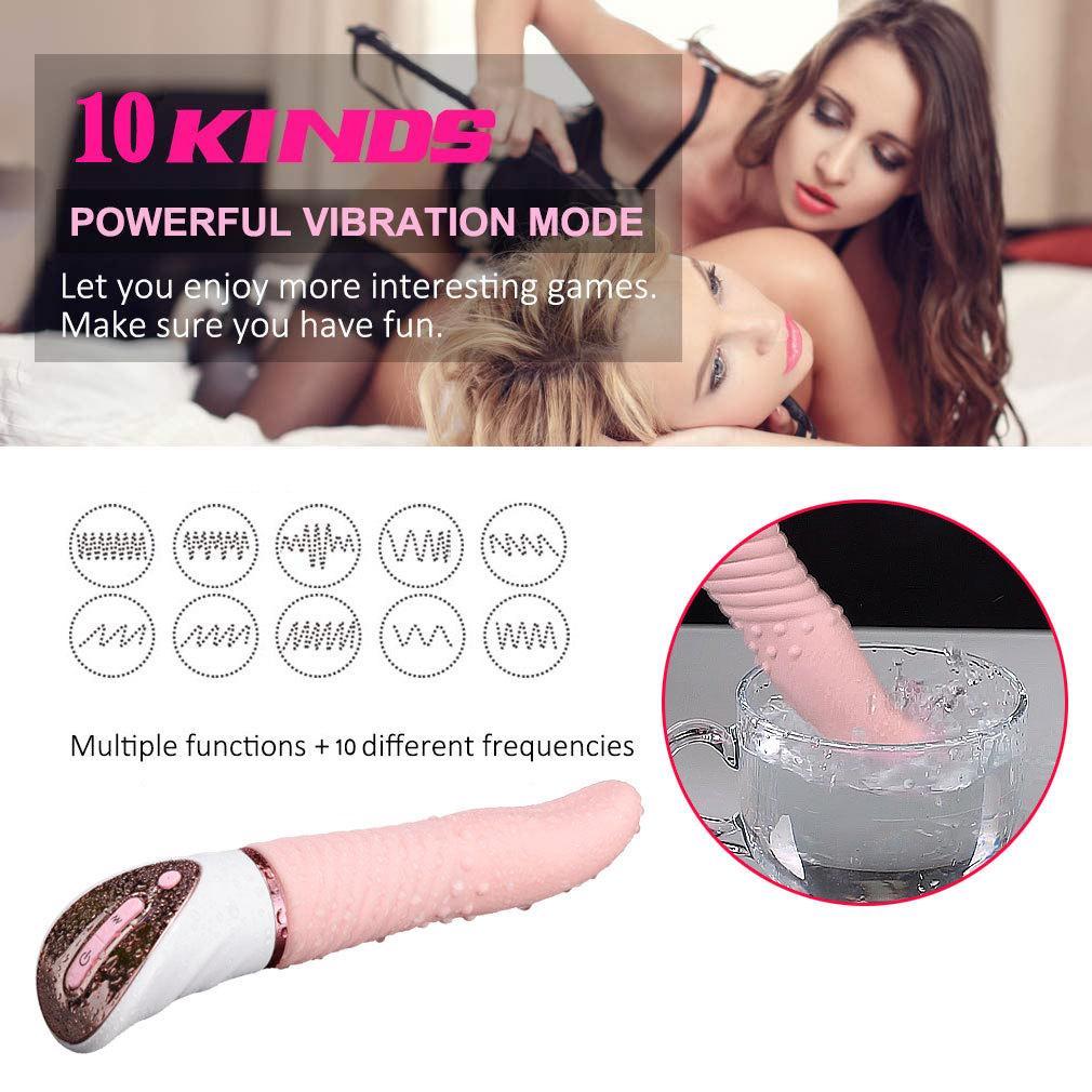 Women's Wild Tongue Flicking and Licking Vibrator Silicone Large Tongue Masturbation Massager, Adult Toy Sex Products