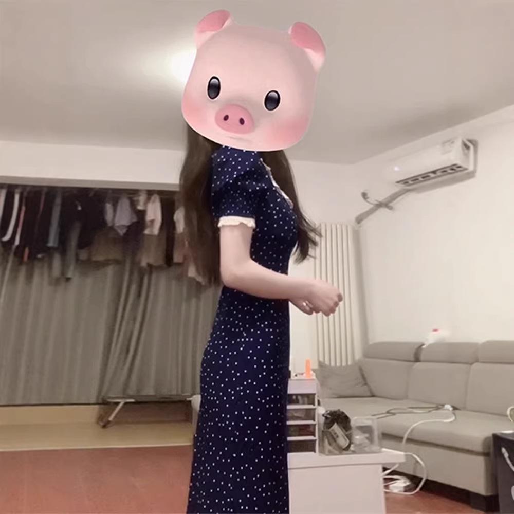 French Pure Desire Wind Lace Polka Dot Dress Children's Design Sense Advanced Sense Gentle Wind Temperament Waist Long Dress Summer