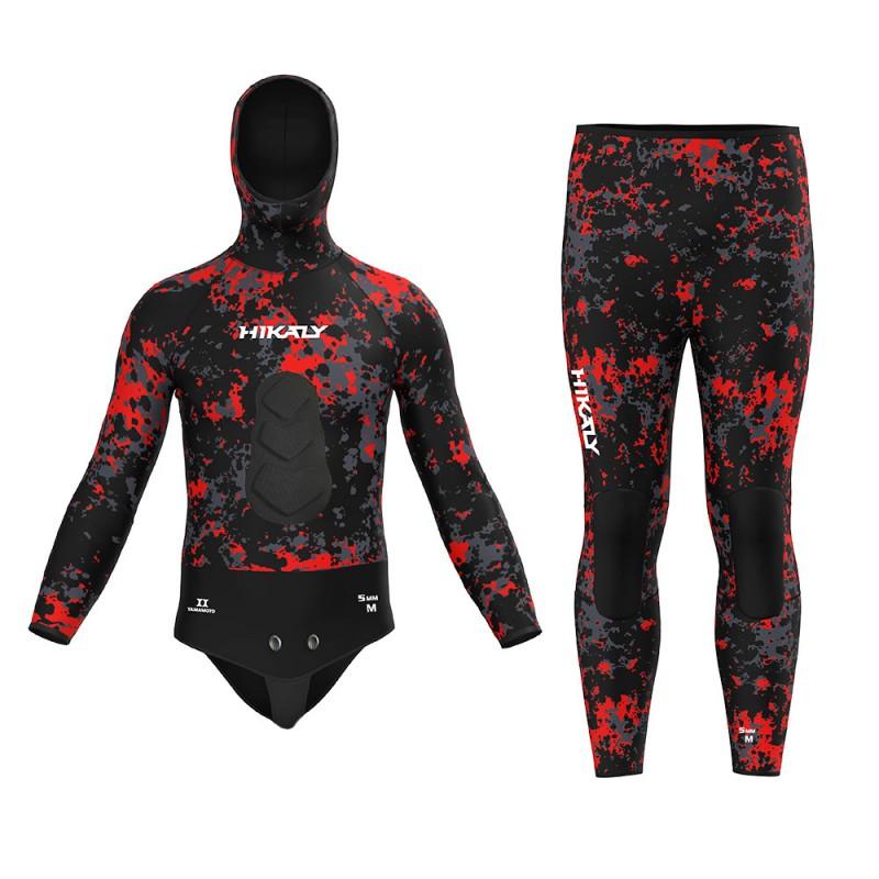 Mens 5mm Neoprene Semi-Dry Wetsuit Spearfishing Diving Camo Full Body Suit Small