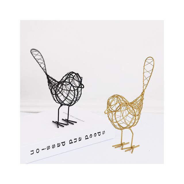 Nordic Pastoral Wrought Iron Bird Ornaments Simple Style Creative Metal Crafts for Home Decor Gifts for Furnishings