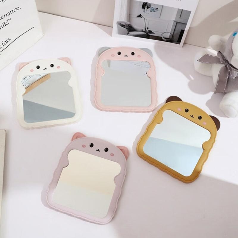 Cartoon Desktop Mirror Women Girls Makeup Mirrors Dormitory Dressing Mirror Gift