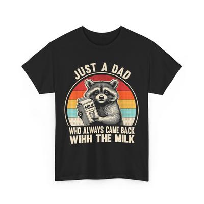 Vater Lustiges Shirt, Nur ein Papa, der immer mit der Milch zurückkam Waschbär-Shirt
