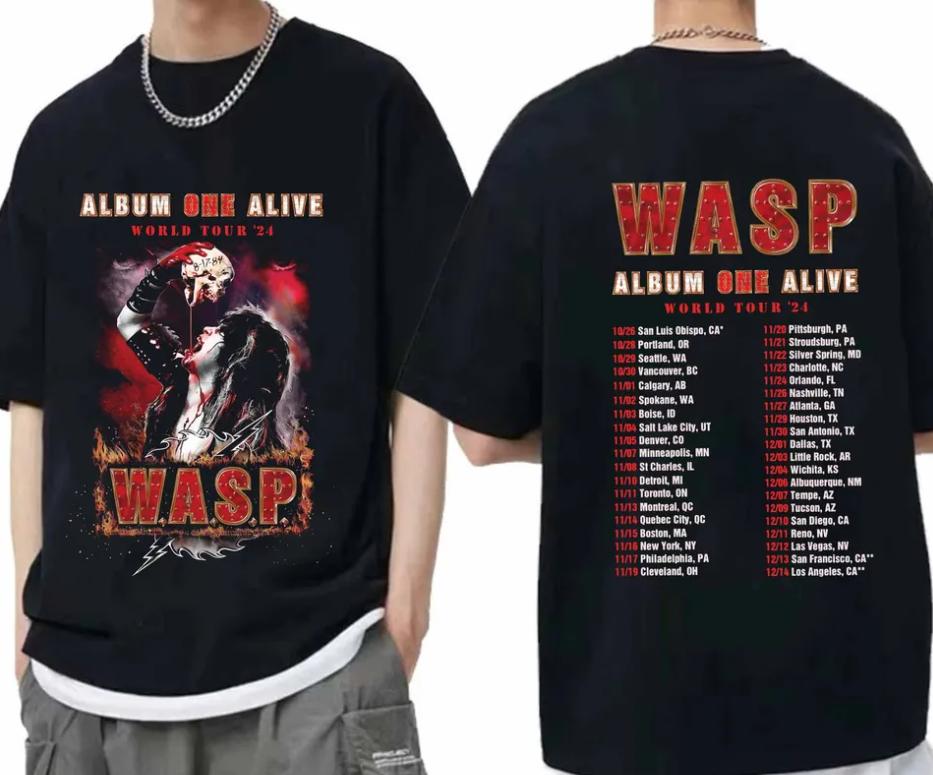 W.A.S.P. Album On Alive 2024 Tour T-Shirt XXXXL