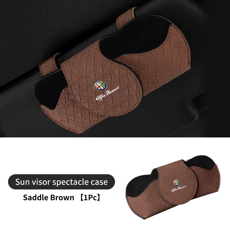 For Alfa Romeo Car Interior Glasses Clip Sun Visor Sunglasses Holder 159 Giulietta Giulia 147 Mito 156 159 166 GT Stelvio