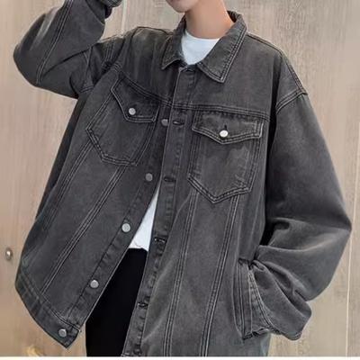 Spring and Autumn New Denim Jacket Men's American High Street Fashion Brand Workwear Retro Trendy Denim Jacket Jacket Trendy