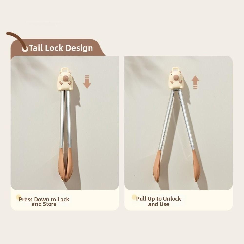 Anti-Scalding Non-Stick Steak Tongs Heat Resistant Cake Bread Tong Cooking Tong  Steak Pasta