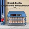 192/128/100/64 Eggs 3-in-1 Incubator Water Replenishment Adjustable Egg Tray Hatcher Machine Plastic Fully Automatic Temperature Control Incubator