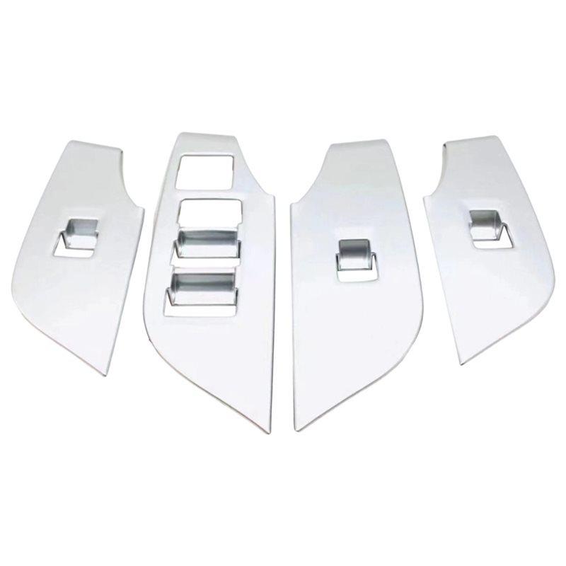 ABS Accessories For Toyota RAV4 XA50 Car Door Armrest Panel Window Glass Lift Button Switch Cover Sticker Trim