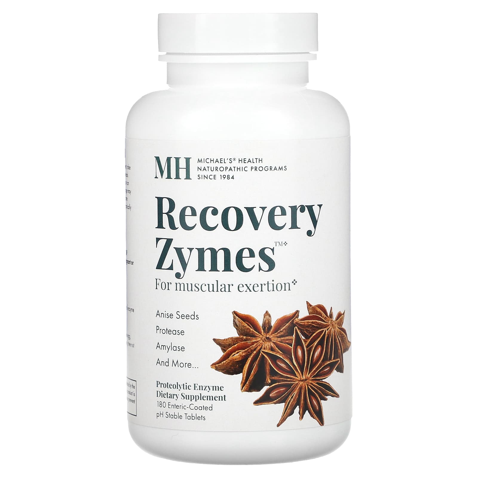 

Michael S Health, Recovery Zymes, Ph Stable Enteric Tablets 180 Tablets