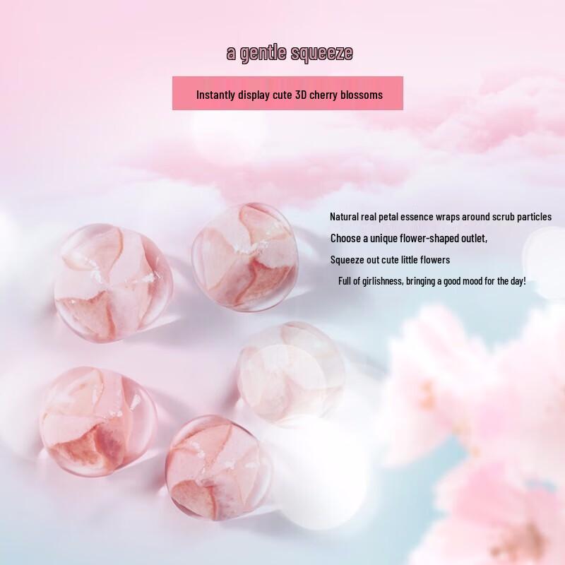 Kustie Cherry Blossom Dual-Effect Body Scrub