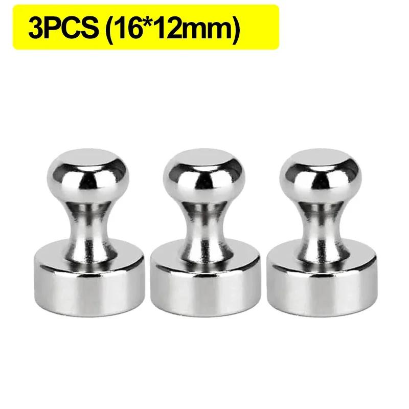 Small Fridge Magnet Pushpins Sucker Strong Neodymium Magnetic Thumbtack Metal Magnet Push Pin for Whiteboard Office School Map