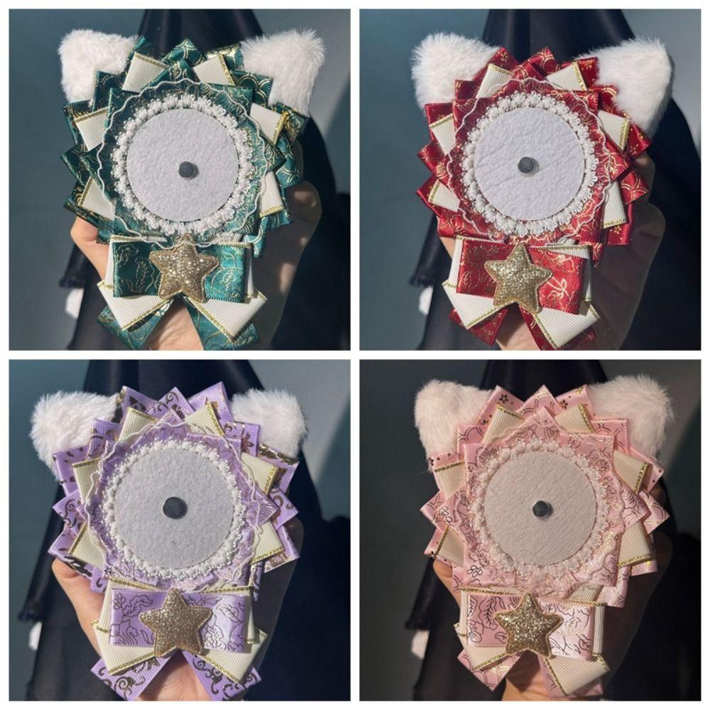 Lacework Cute Badge Holder Kawaii Badge Decoration Tray Anime Pins Display Base  Badge Organizer
