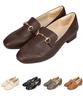 [Jumpable Pumps] Square Toe Loafers with a Bit Motif / Women's R-3210