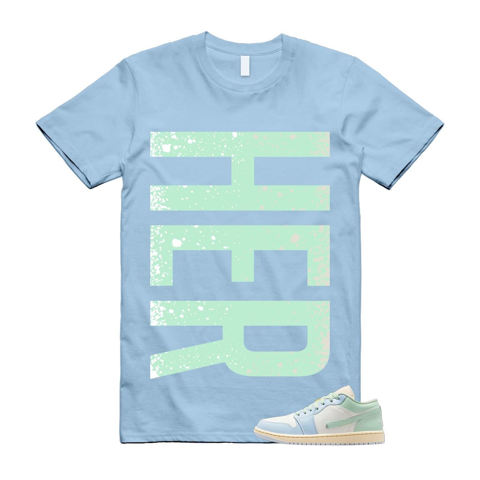 1 Sail Jade Aura Muslin White Ice Blue Mint T Shirt Match HER VERT 2XL