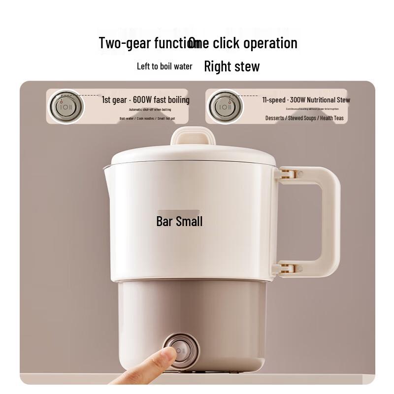 BEAR 0.8L Foldable Travel Electric Kettle CN Plug (adapter Included)