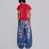 DRIPX Pantaloni di Jeans Baggy Classici Lavati a Vita Alta per Uomo e Donna Jeans a Gamba Dritta Minimalisti per il Lavoro e per Vestirsi