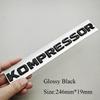 3D KOMPRESSOR Emblem Badge Letters For Benz W203 W204 W211 W210 C SLK Class ABS Glossy Black Chrome Trunk Logo Decal Accessories SL6