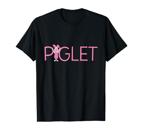 Disney Winnie the Pooh Piglet Classic Lettering T-Shirt