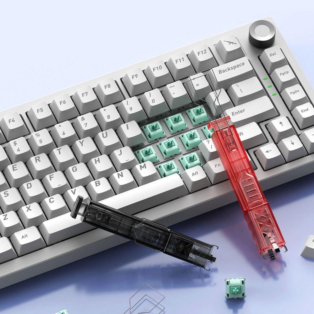 2 In 1 Keys Caps Puller Multifunction DIY Keycaps Remover Tool Portable Four-Jaw Design Mechanical Keyboard Keycap Extractor