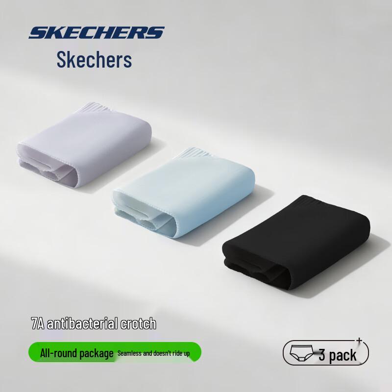 

Skechers Women s 7A Antibacterial Seamless Cotton Briefs 3-Pack L