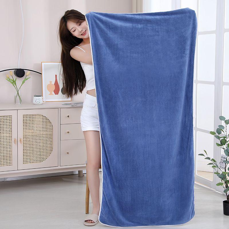 Coral Velvet Bath Towel Thickened Adult Couple's Bathrobe Household Water Absorption Skin Friendly