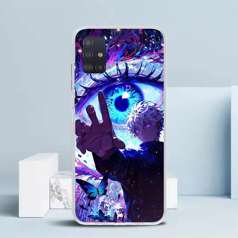 Kaisen J-Jujutsu Gojo Satoru Phone Case For Samsung Galaxy A52 A32 A22 A12 A51 A50S A30S A10S Note 20 Ultra 10 S10 Plus A31 A20