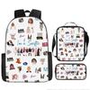Taylor Swift Themed Kids School Backpack Set Elementary Students Oxford Fabric Breathable Lightweight With Padded Straps