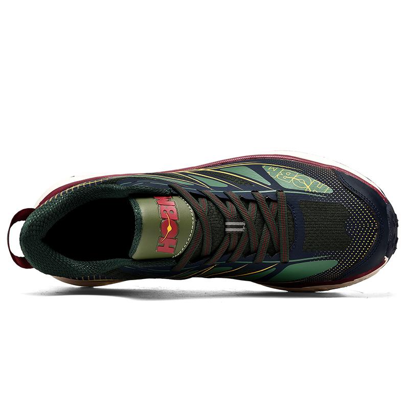 New men's running shoes, Ultra light thick sole breathable hiking shoes, Outdoor sports anti slip off-road running shoes, Fashio