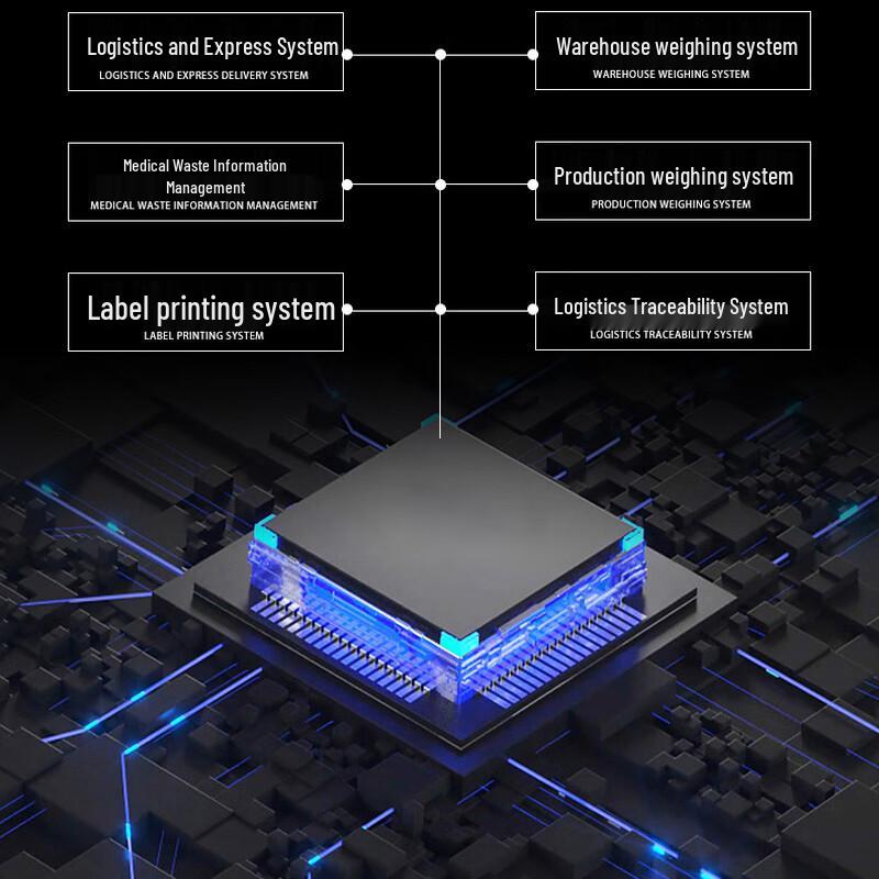 OUOETY Commercial Electronic Platform Scale with Printer CN plug (adapter included)