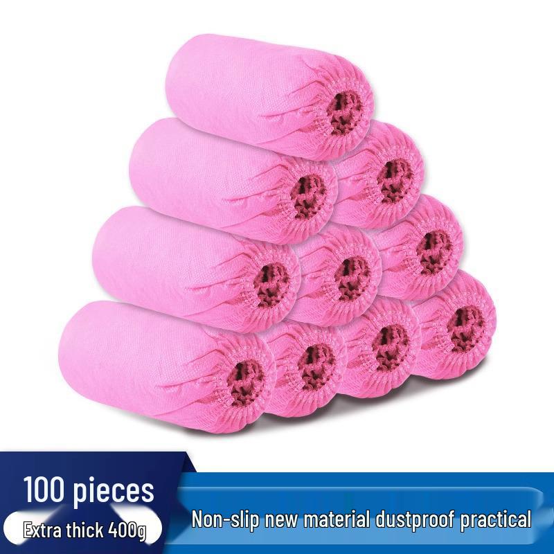 WZR Waterproof Non-Slip Disposable Shoe Covers: Durable, Thick, Dustproof, One Size Fits All for Indoor Use