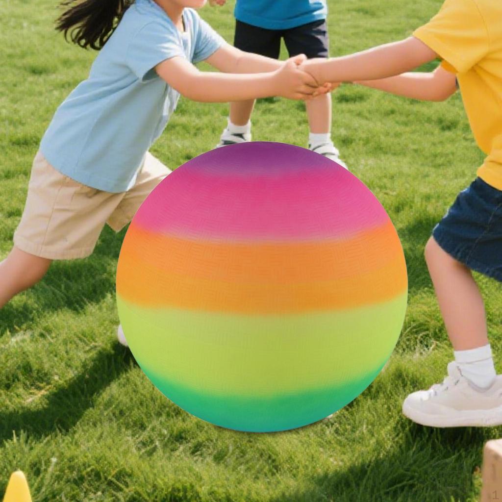 Rainbow Playground Ball Sports Hopping for Kids Fun Exercise Play Indoor and Outdoor Games
