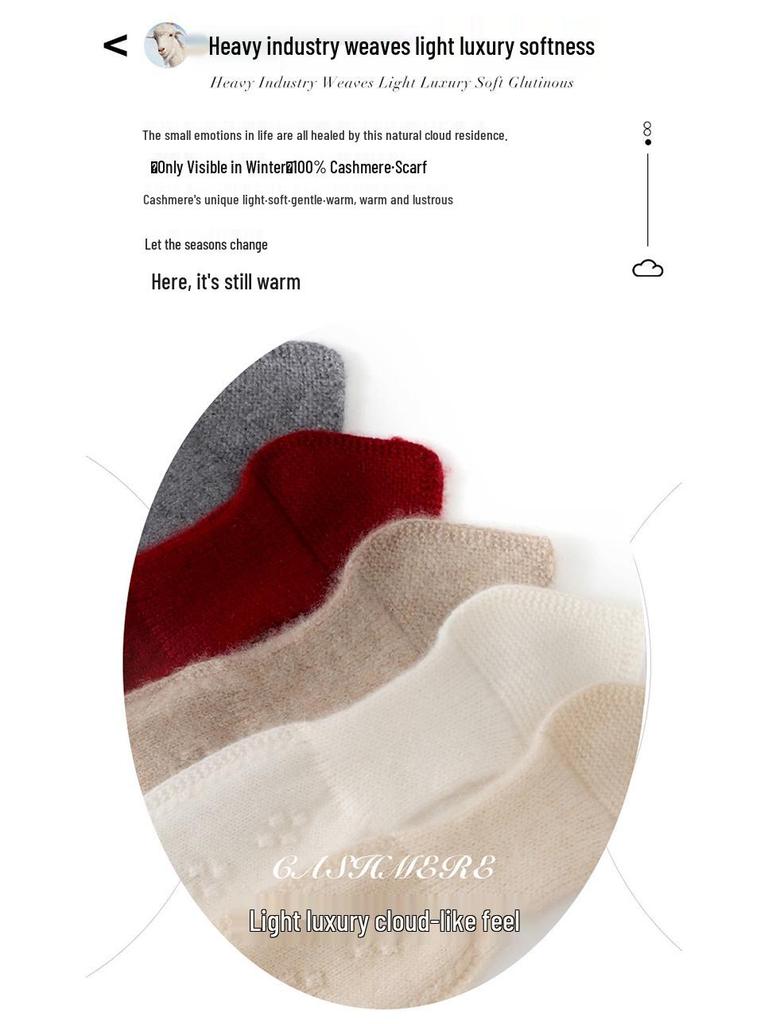 Women's Pure Cashmere Snood: Knitted, Versatile Scarf and Neck Warmer with Student Bow Tie Design